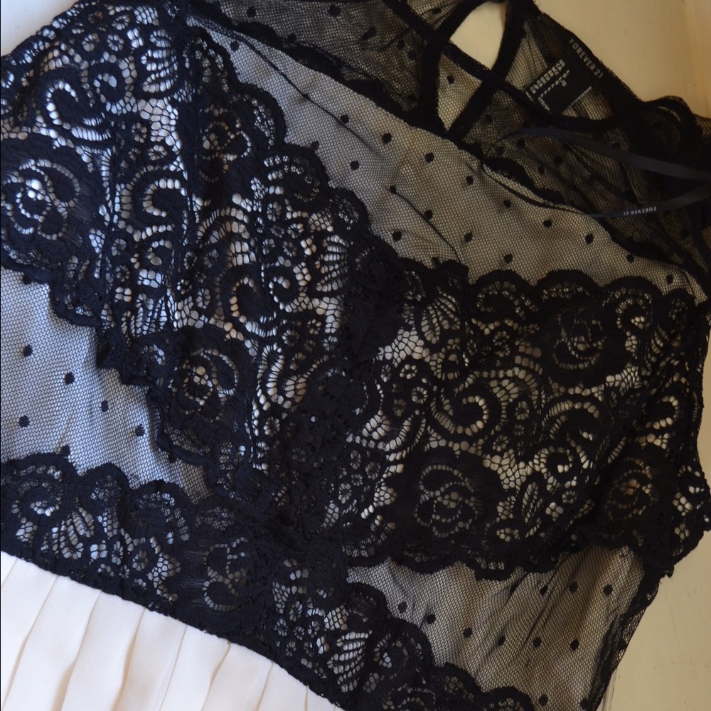 WORN ONCE! Forever 21 dress, black lace, bust!