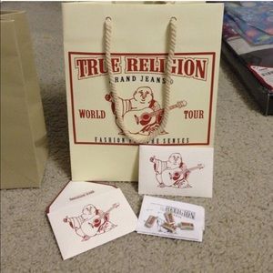True Religion small gift bag and envelope