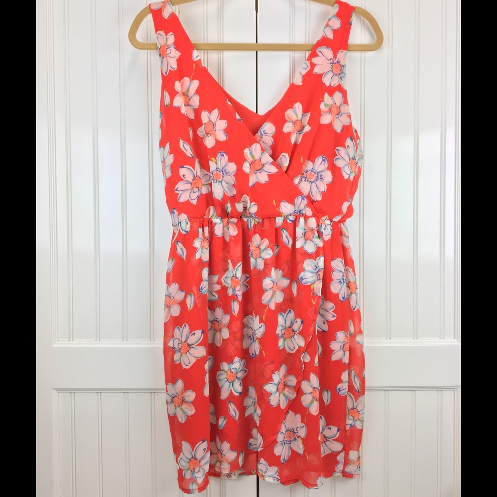 Lush Floral Dress | Orange | Pretty Spring Dress