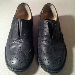 Black Leather Oxford Steven by Steve Madden