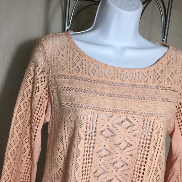 Lucky Brand Lace Tee Size XS - Picture 2 of 7