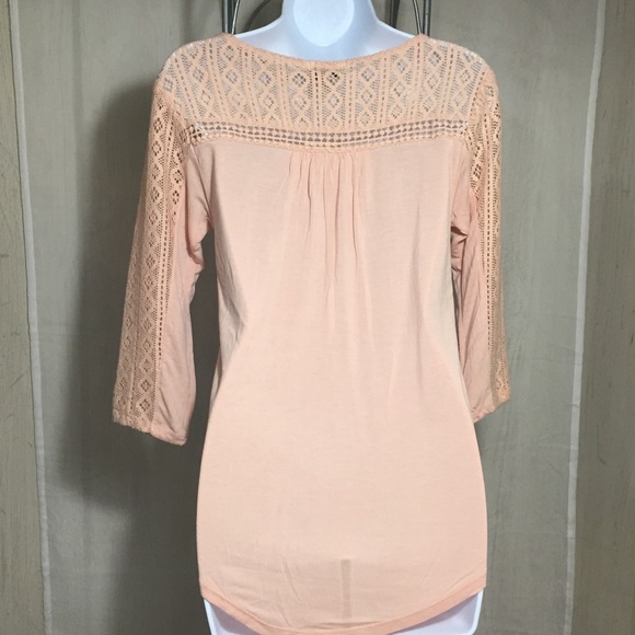 Lucky Brand Lace Tee Size XS - Picture 3 of 7