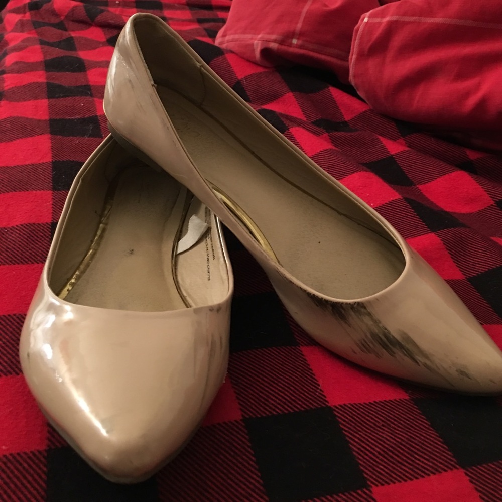 Nude Mossimo Supply Co Pointed Toe Ballet Flats