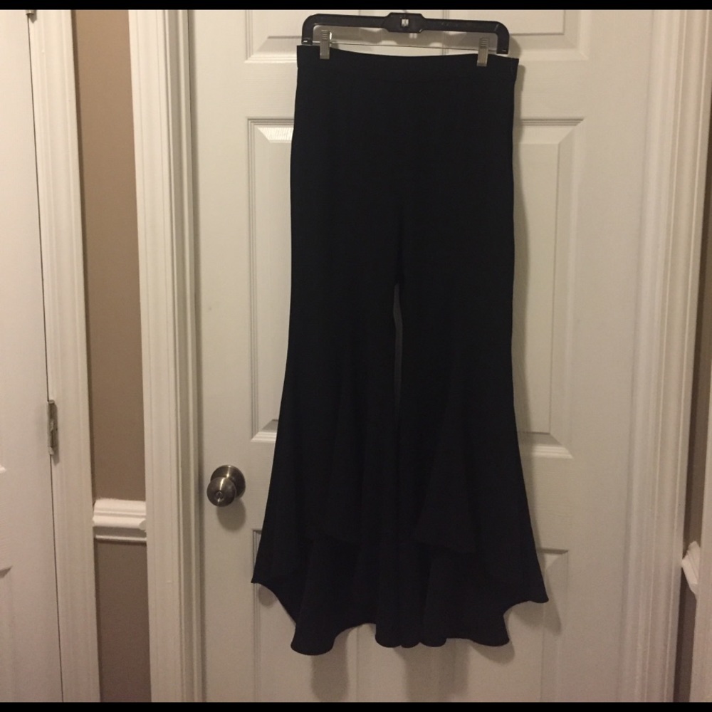 Zara Asymmetrical Flare Leg Pants