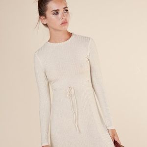 Reformation cream shira dress