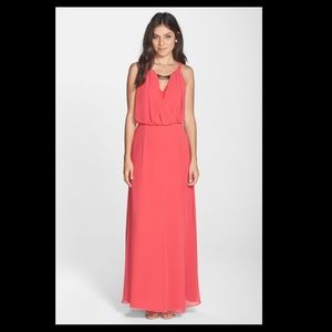 Vince Camuto Layered Blouson Maxi Dress