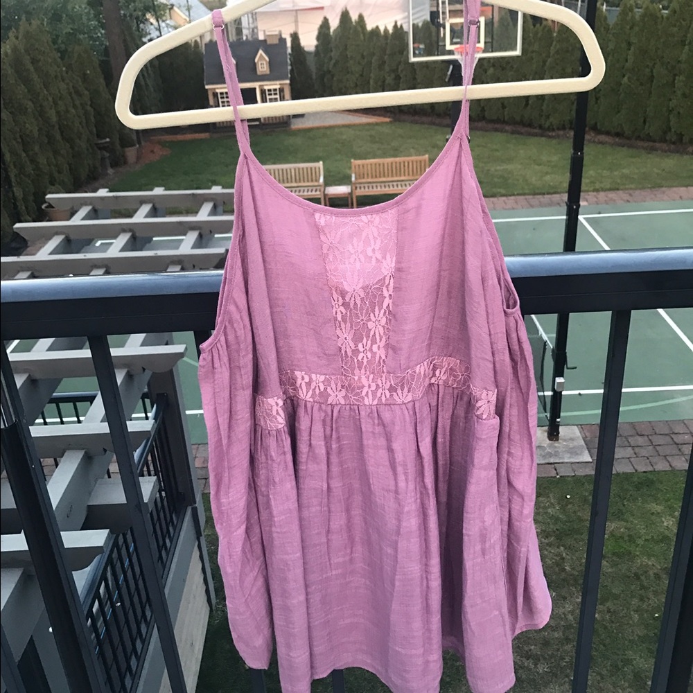 Light purple off the shoulder dress