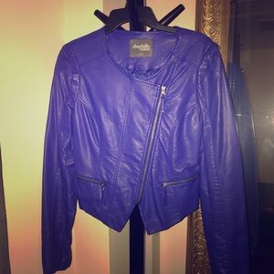 Charlotte Russe Blue Leather Jacket
