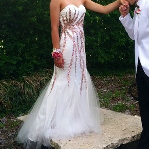 White prom dress
