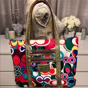 Coach Poppy C Graffiti Glam Tote
