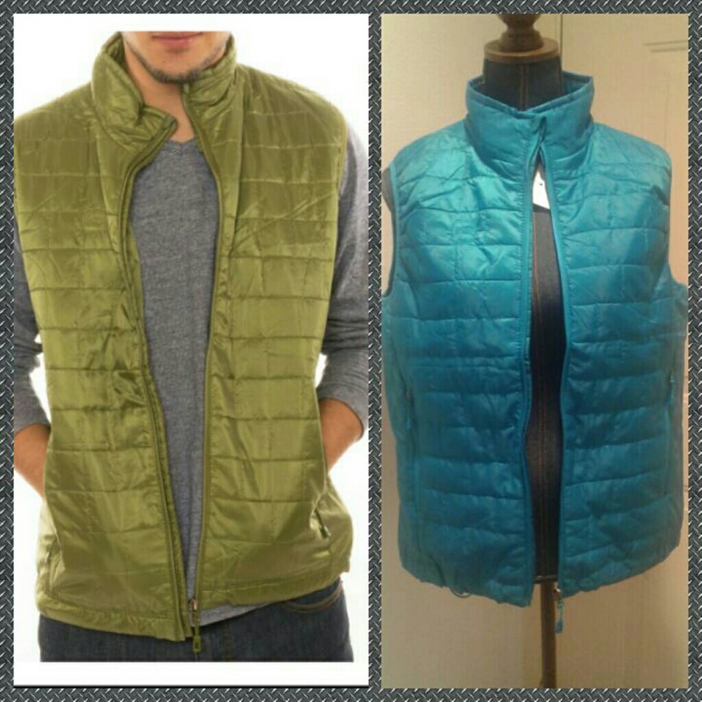 Blue Quilted Puffer Water Repellent Packable Vest