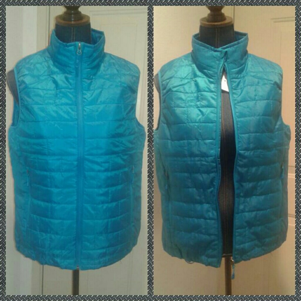 Blue Quilted Puffer Water Repellent Packable Vest - Picture 3 of 4