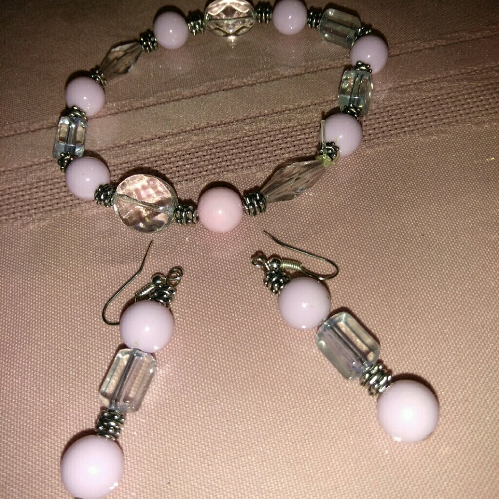 bracelet & drop earrings set