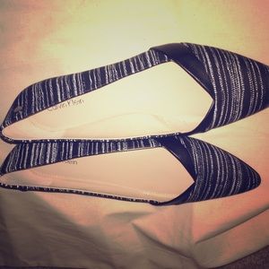 Calvin Klein Black and white flats
