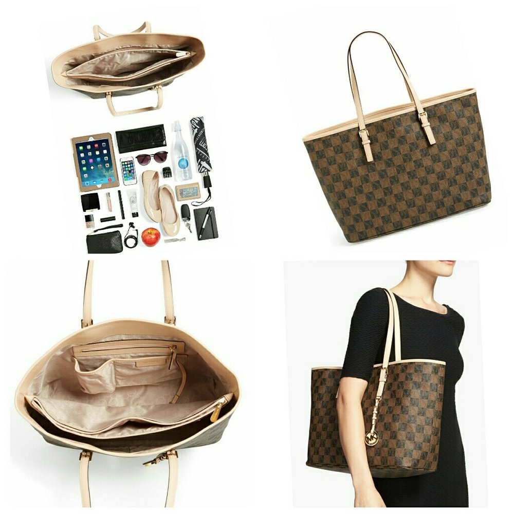 Flash SALE🎈MK Jet Set Travel Checkerboard Tote