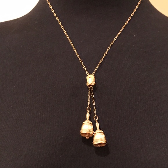 Jewelry - Gold plated necklace with two bells 🔔