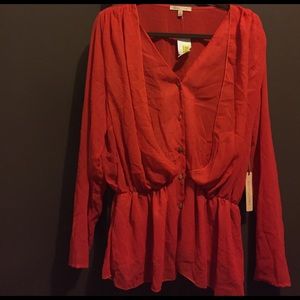 Gibson Latimer Red Blouse