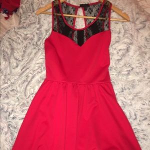 Red formal dress