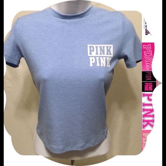PINK Victoria's Secret Tops - Pink Victoria's Secret Women's XS cropped top blue