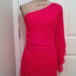 Jones New York Red One Shoulder Dress Gown
