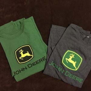 TWO John Deere Men's T-Shirts