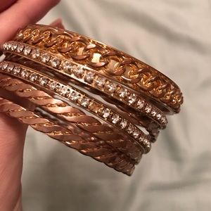 Rose gold bangles