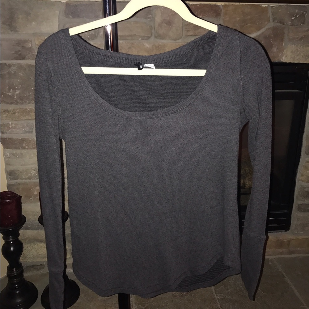 Plain dark gray long sleeve