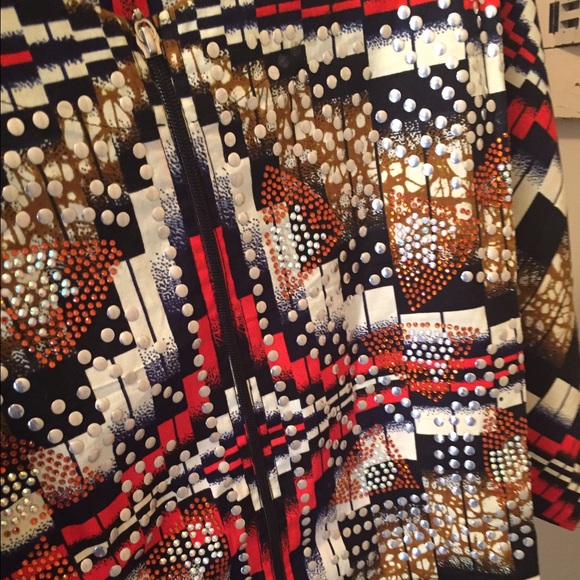 African Ankara Beaded Boubou - Picture 3 of 6