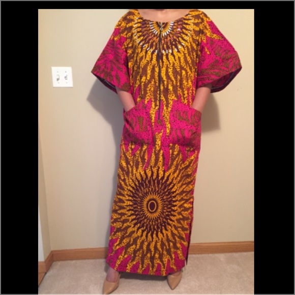 African Ankara Beaded Boubou - Picture 4 of 6