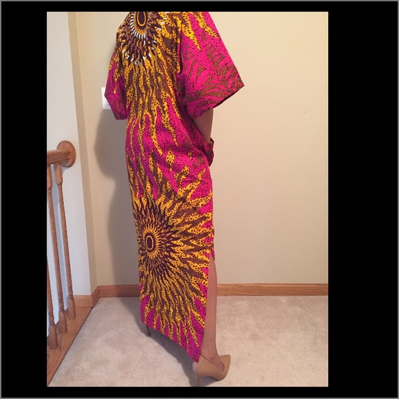 African Ankara Beaded Boubou - Picture 5 of 6