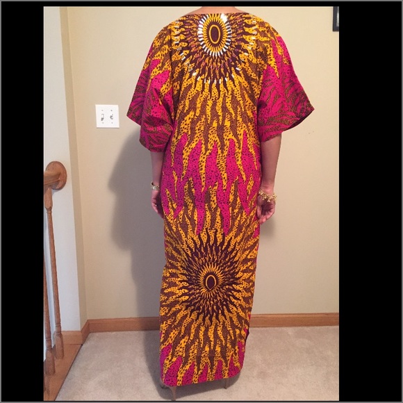 African Ankara Beaded Boubou - Picture 6 of 6