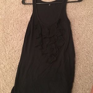 Express black ruffle tank