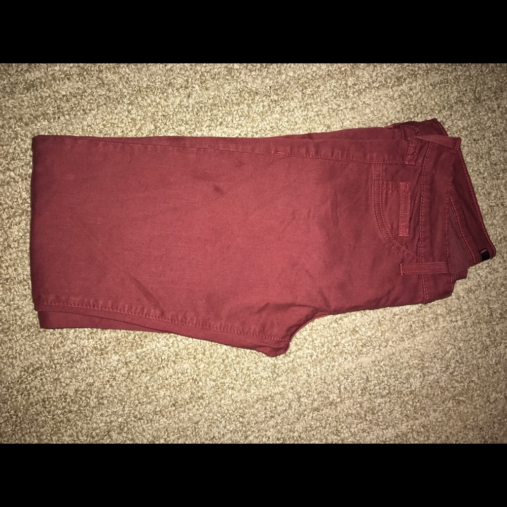 Red skinny jeans