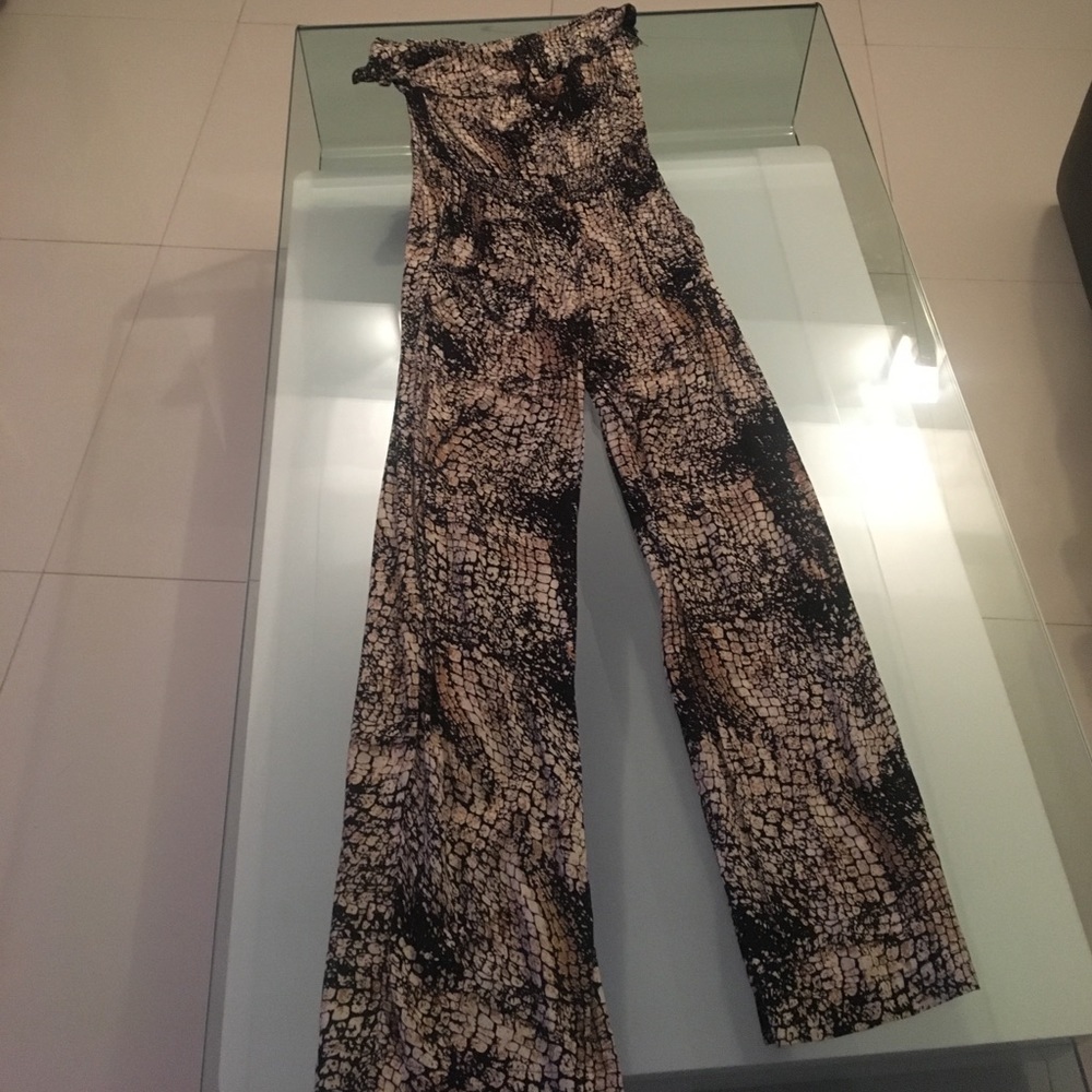 Snake/cobra print full length romper
