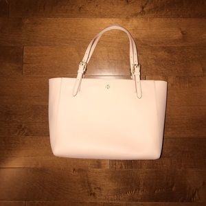 Small York' Saffiano Leather Buckle Tote