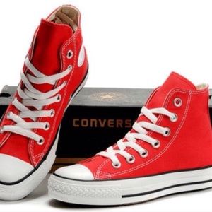 BRAND NEW RED HIGH TOP CONVERSE