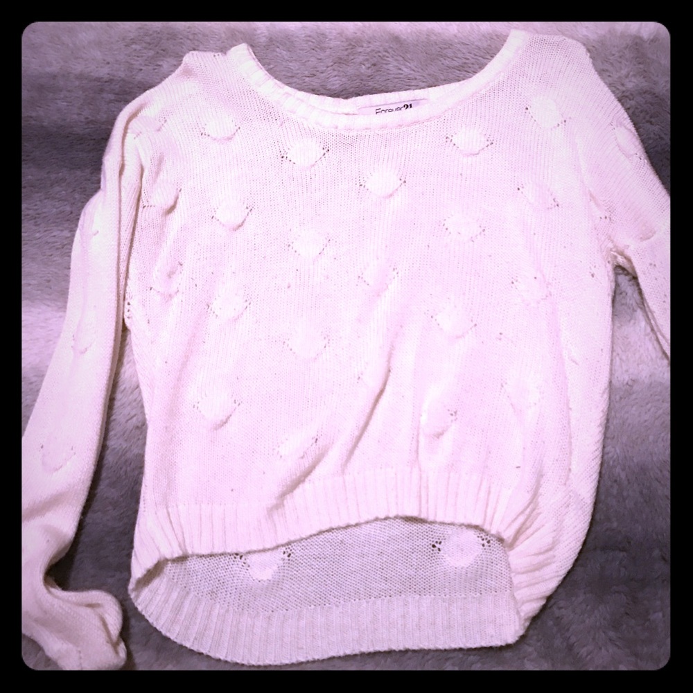 Polka Dot Crop Top Sweater