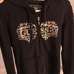 Black guess hoodie szLG