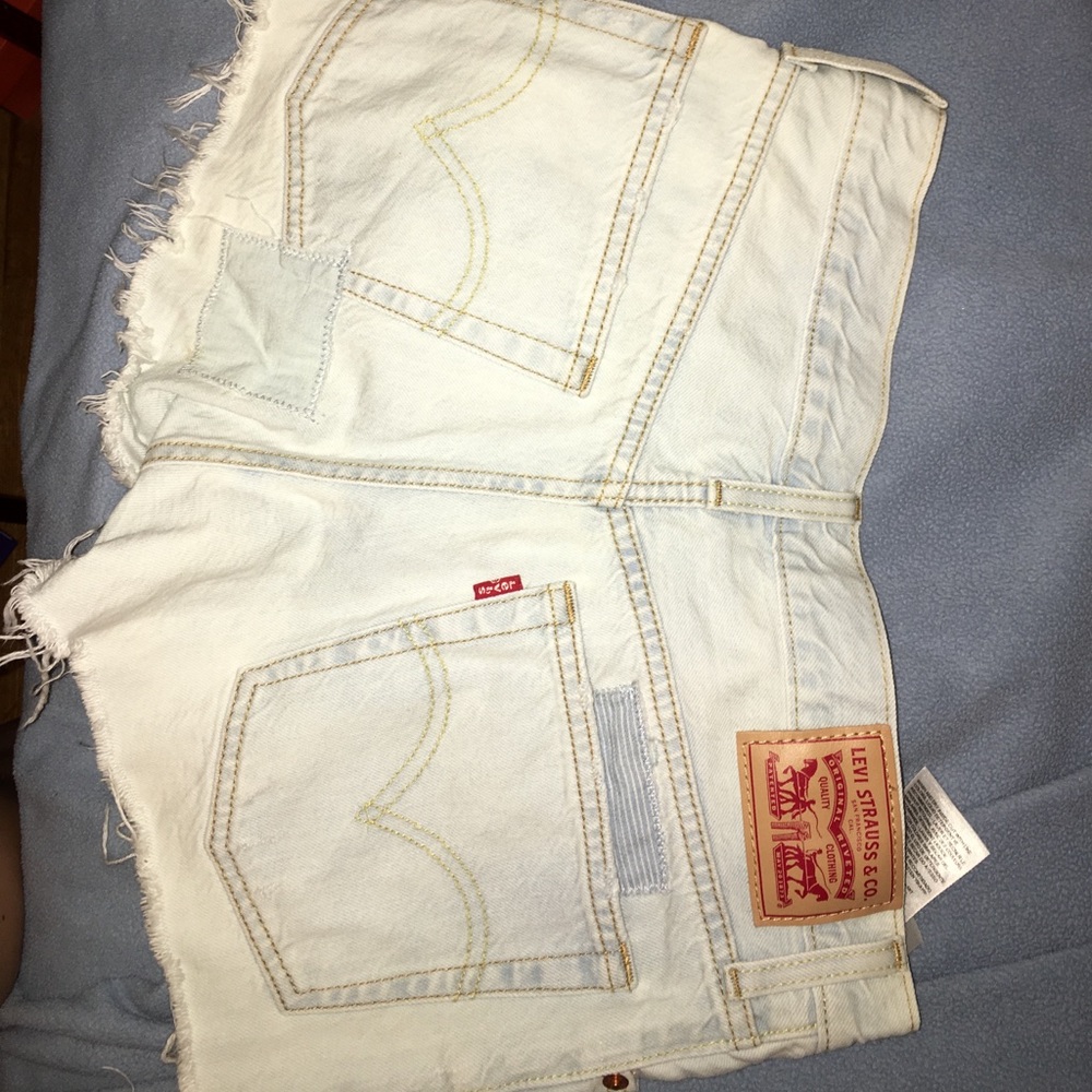 Vintage patched up Levi shorts (factory patched)