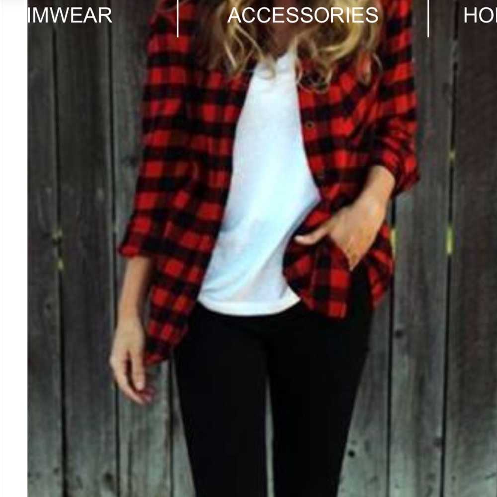 Plaid button down shirt