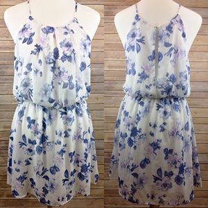 Peach Royal Beautiful Blue/Lavender Floral Dress