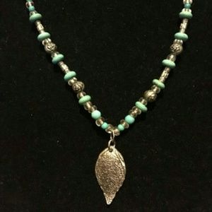 Handmade leaf necklace