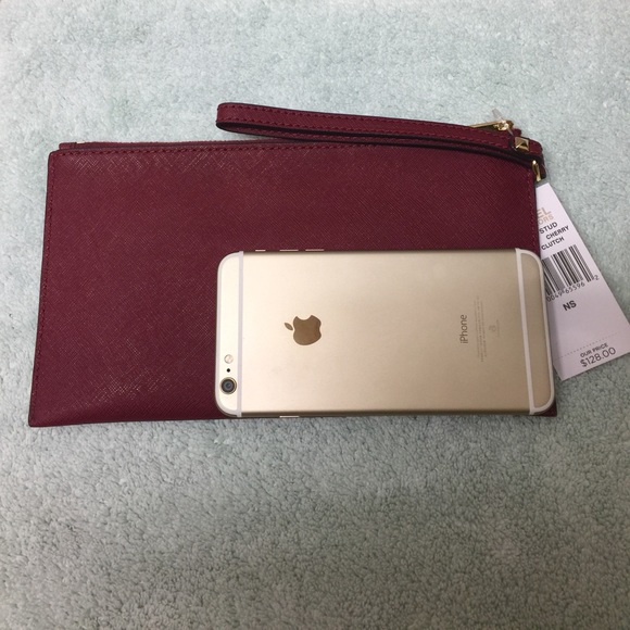 Brand New Michael Kors stud safiano leather clutch - Picture 2 of 4