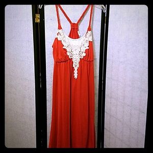 Maurices Red and White Summer Dress