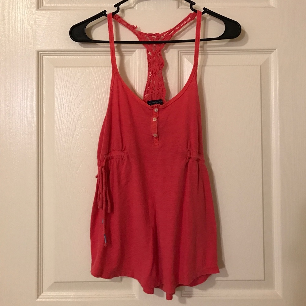 American Eagle Lace Back Tank