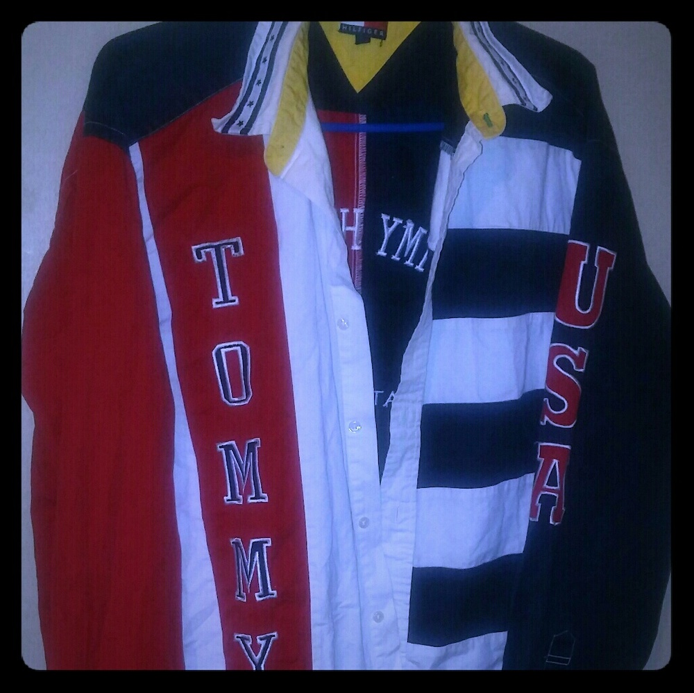 Red,white,&Blue Tommy Hilfiger botton down shirt