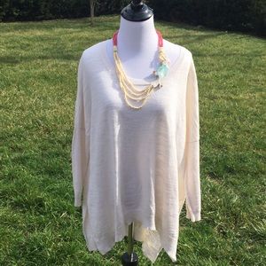 Moth Cream High Low Tunic