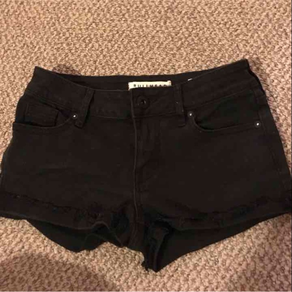 Black Jean Shorts