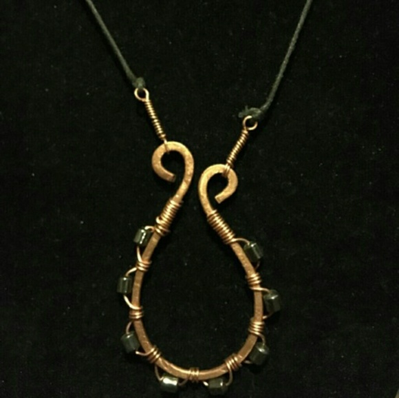 Handmade 20" copper & hematite necklace - Picture 1 of 1