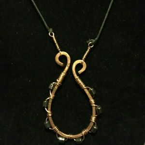 Handmade 20" copper & hematite necklace